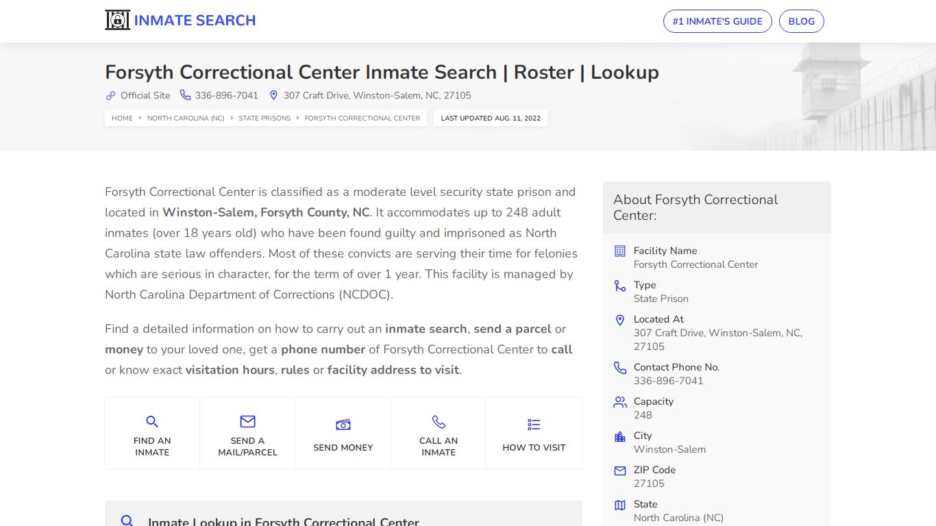Forsyth Correctional Center Inmate Search | Roster | Lookup