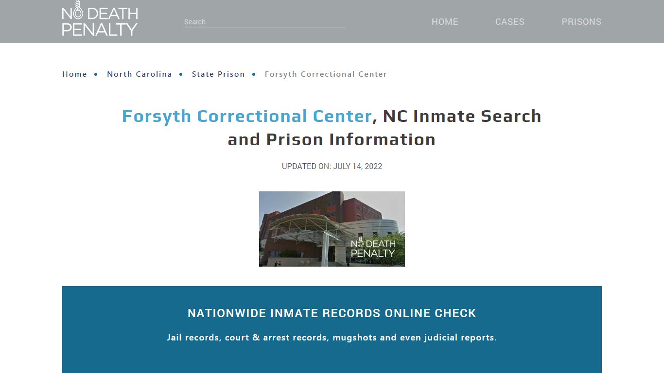 Forsyth Correctional Center, NC Inmate Search, Visitation ...