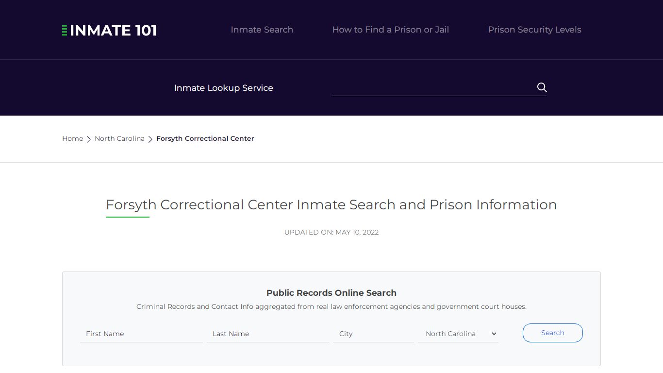 Forsyth Correctional Center Inmate Search, Visitation ...